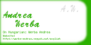 andrea werba business card